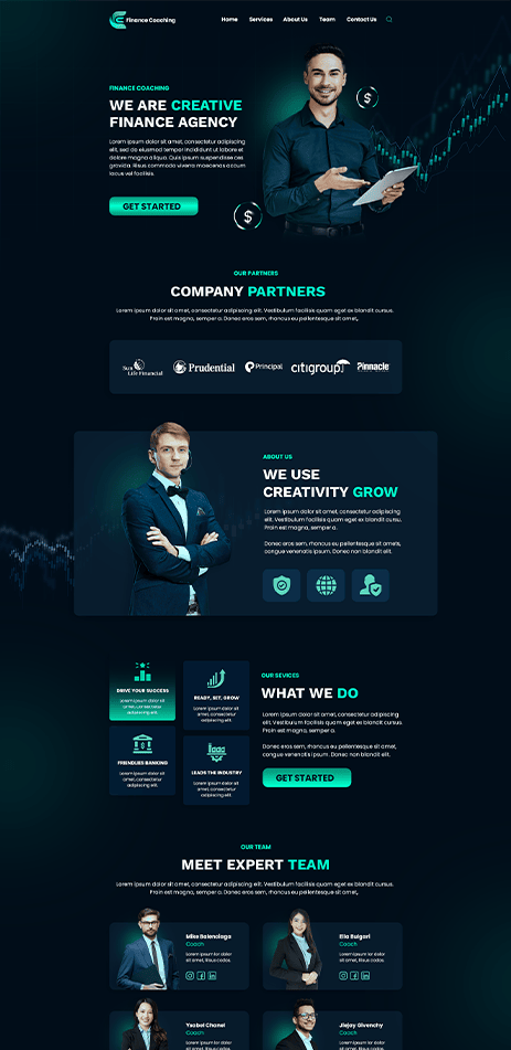 Finance Business Website free template design rjksharma