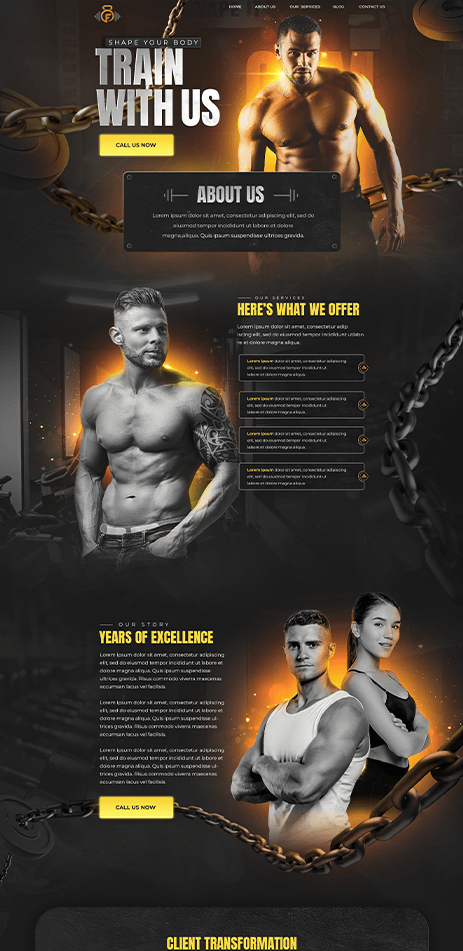 Gym Website template design rjksharma