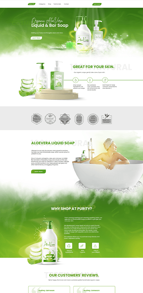 Skin Care Website template design