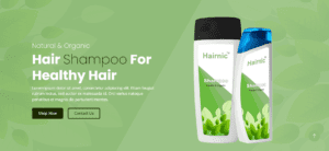 e-commerce hair product website template design