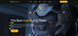 game website free template