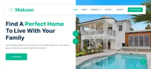 real estate website template design