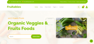 Vegetables website free template design