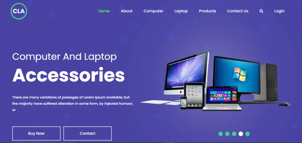 Electronic products website template