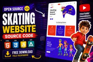 Free Skating Website Source Code | Responsive HTML CSS JavaScript Project