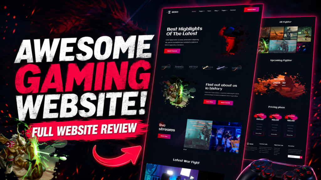 Free Open Source Gaming Website Template | Modern eSports HTML Template